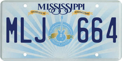 MS license plate MLJ664