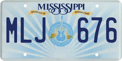 MS license plate MLJ676