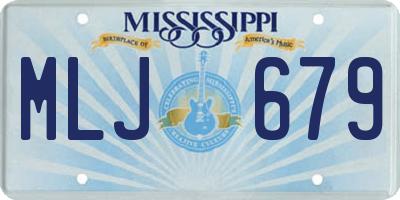 MS license plate MLJ679