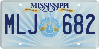 MS license plate MLJ682