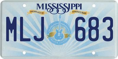 MS license plate MLJ683