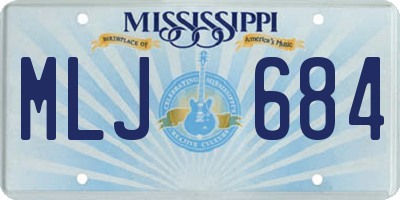 MS license plate MLJ684