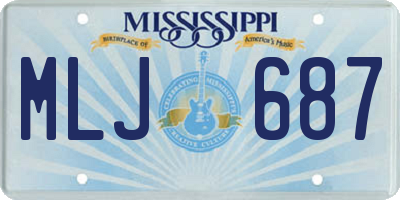 MS license plate MLJ687