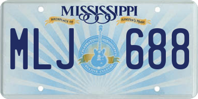 MS license plate MLJ688