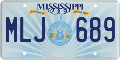 MS license plate MLJ689