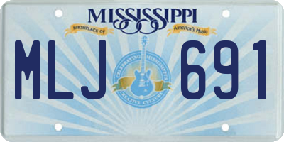 MS license plate MLJ691