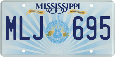 MS license plate MLJ695
