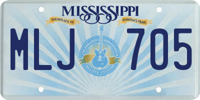 MS license plate MLJ705