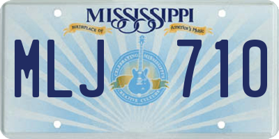 MS license plate MLJ710