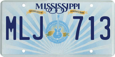 MS license plate MLJ713