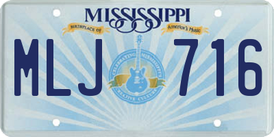 MS license plate MLJ716