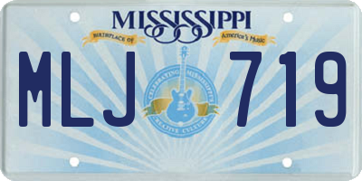 MS license plate MLJ719