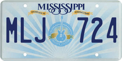 MS license plate MLJ724