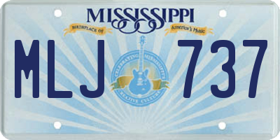 MS license plate MLJ737