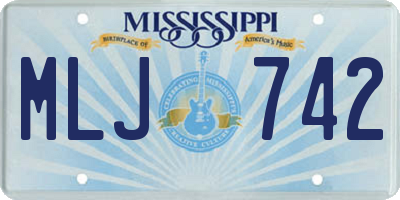 MS license plate MLJ742