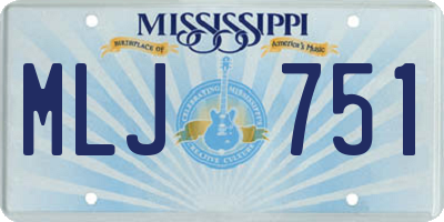 MS license plate MLJ751
