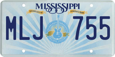 MS license plate MLJ755