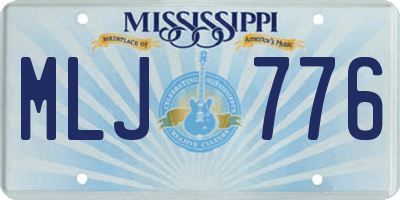 MS license plate MLJ776