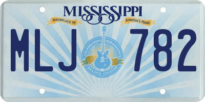 MS license plate MLJ782