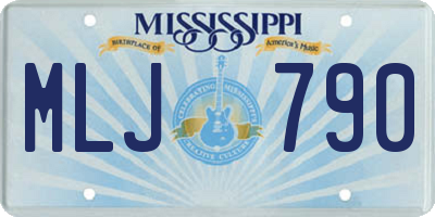 MS license plate MLJ790