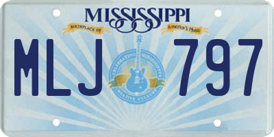 MS license plate MLJ797