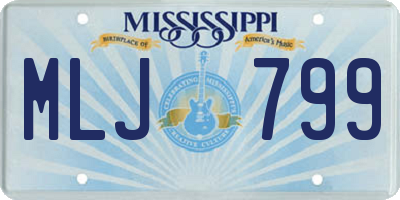 MS license plate MLJ799
