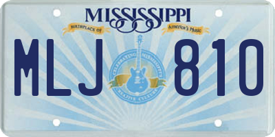 MS license plate MLJ810
