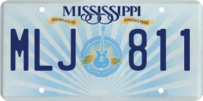 MS license plate MLJ811