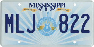 MS license plate MLJ822