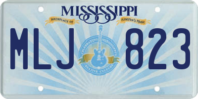MS license plate MLJ823