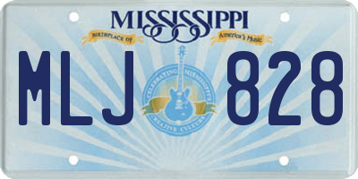 MS license plate MLJ828