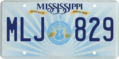 MS license plate MLJ829