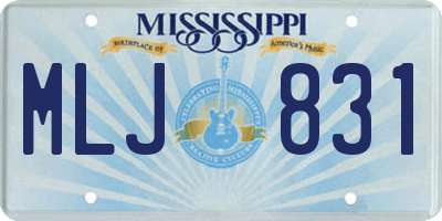 MS license plate MLJ831