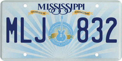 MS license plate MLJ832