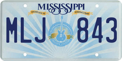 MS license plate MLJ843
