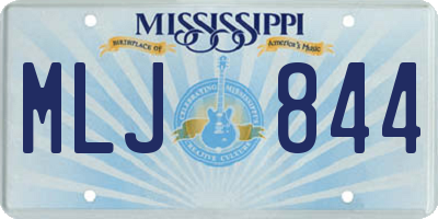 MS license plate MLJ844