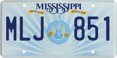 MS license plate MLJ851