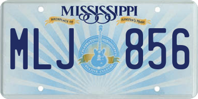 MS license plate MLJ856
