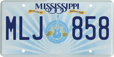 MS license plate MLJ858