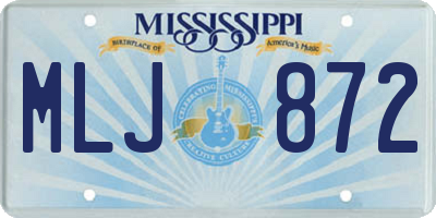 MS license plate MLJ872