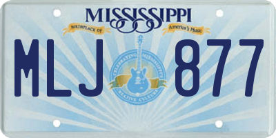 MS license plate MLJ877