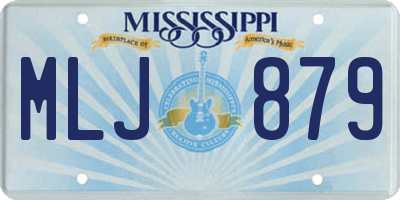 MS license plate MLJ879