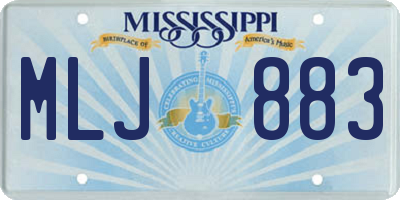 MS license plate MLJ883
