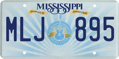 MS license plate MLJ895