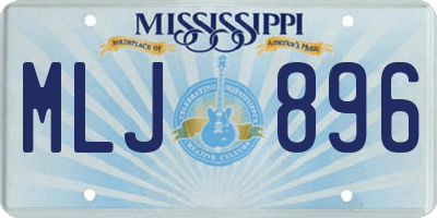 MS license plate MLJ896