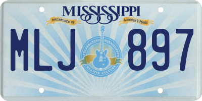 MS license plate MLJ897