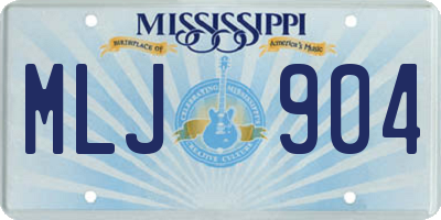 MS license plate MLJ904