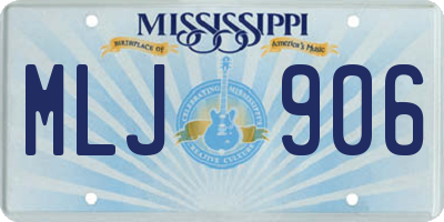 MS license plate MLJ906