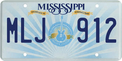 MS license plate MLJ912