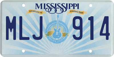 MS license plate MLJ914